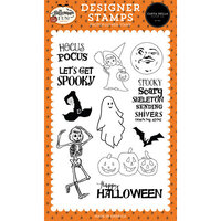 Carta Bella Paper - Halloween Fun Collection - Clear Photopolymer Stamps - Spooky Scary