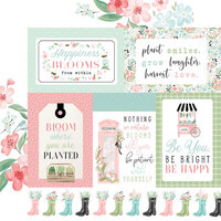 Carta Bella Paper - Flower Garden Collection - 12 x 12 - Double Sided Paper - Multi Journaling Cards