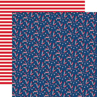 Carta Bella Paper - God Bless America Collection - 12 x 12 Double Sided Paper - Firecracker Fun