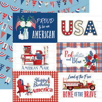 Carta Bella Paper - God Bless America Collection - 12 x 12 Double Sided Paper - 6 x 4 Journaling Cards
