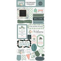 Carta Bella Paper - Gather At Home Collection - Chipboard Embellishments - Phrases