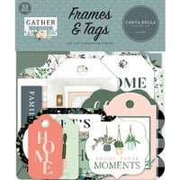 Carta Bella Paper - Gather At Home Collection - Ephemera - Frames and Tags