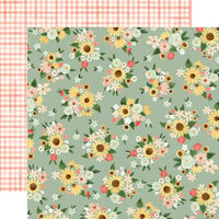 Carta Bella Paper - Homemade Collection - 12 x 12 Double Sided Paper - Floral Clusters