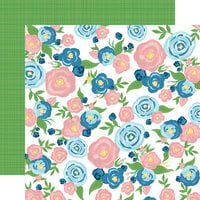 Carta Bella Paper - Happy Crafting Collection - 12 x 12 Double Sided Paper - Freehand Flowers