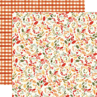 Carta Bella Paper - Hello Autumn Collection - 12 x 12 Double Sided Paper - Swirly Leaves