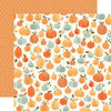 Carta Bella Paper - Hello Autumn Collection - 12 x 12 Double Sided Paper - Pumpkins