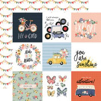 Carta Bella Paper - Here There And Everywhere Collection - 12 x 12 Double Sided Paper - 4 x 4 Journaling Cards