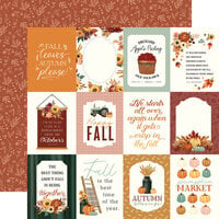 Carta Bella Paper - Harvest Collection - 12 x 12 Double Sided Paper - 3 x 4 Journaling Cards