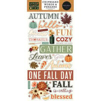 Carta Bella Paper - Harvest Collection - Chipboard Embellishments - Words And Phrases