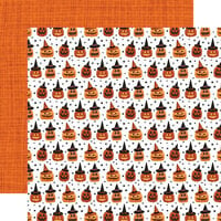 Carta Bella Paper - Halloween Collection - 12 x 12 Double Sided Paper - Jack-O-Lanterns