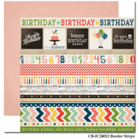 Carta Bella Paper - Its a Celebration Collection - 12 x 12 Double Sided Paper - Border Strips
