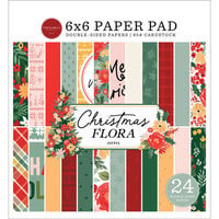 Carta Bella Paper - Christmas Flora Collection - Joyful - 6 x 6 Paper Pad