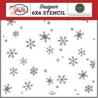 Carta Bella Paper - Letters To Santa Collection - 6 x 6 Stencils - Christmas Day Snowfall