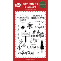 Carta Bella Paper - Letters To Santa Collection - Christmas - Clear Photopolymer Stamps - Fa La La La