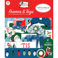 Carta Bella Paper - Merry Christmas Collection - Ephemera - Frames and Tags