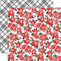 Carta Bella Paper - Christmas Flora Collection - Merry - 12 x 12 Double Sided Paper - Medium Floral
