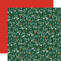 Carta Bella Paper - Christmas Flora Collection - Merry - 12 x 12 Double Sided Paper - Stems