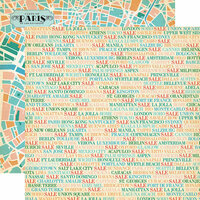 Carta Bella Paper - Metropolitan Girl Collection - 12 x 12 Double Sided Paper - Shopping Cities