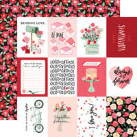 Carta Bella Paper - My Valentine Collection - 12 x 12 Double Sided Paper - 3 x 4 Journaling Cards