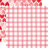 Carta Bella Paper - My Valentine Collection - 12 x 12 Double Sided Paper - Sweetheart Plaid