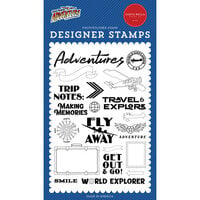 Carta Bella Paper - Our Travel Adventure Collection - Clear Photopolymer Stamps - World Explorer