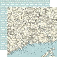 Carta Bella Paper - Road Trip Collection - 12 x 12 Double Sided Paper - Long Island Sound