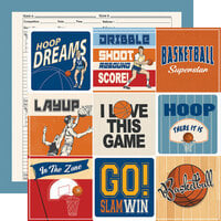 Carta Bella Paper - Slam Dunk Collection - 12 x 12 Double Sided Paper - 4 x 4 Journaling Cards