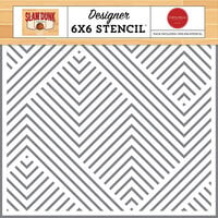 Carta Bella Paper - Slam Dunk Collection - 6 x 6 Stencils - Defensive Diagonals