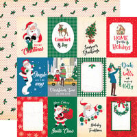 Carta Bella Paper - Seasons Greetings Collection - Christmas - 12 x 12 Double Sided Paper - 3 x 4 Journaling Cards