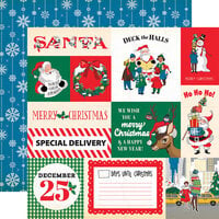 Carta Bella Paper - Seasons Greetings Collection - Christmas - 12 x 12 Double Sided Paper - Multi Journaling Cards