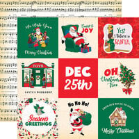 Carta Bella Paper - Seasons Greetings Collection - Christmas - 12 x 12 Double Sided Paper - 4 x 4 Journaling Cards