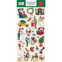Carta Bella Paper - Seasons Greetings Collection - Christmas - Chipboard Embellishments - Accents