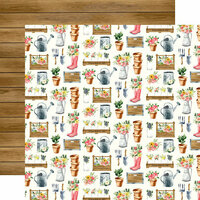Carta Bella Paper - Spring Market Collection - 12 x 12 Double Sided Paper - Market Planters