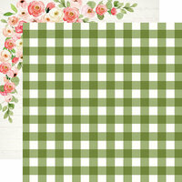 Carta Bella Paper - Spring Market Collection - 12 x 12 Double Sided Paper - Garden Gingham