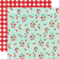 Carta Bella Paper - Summer Market Collection - 12 x 12 Double Sided Paper - Strawberries