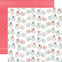 Carta Bella Paper - Summer Market Collection - 12 x 12 Double Sided Paper - Bikes