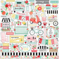 Carta Bella Paper - Summer Market Collection - 12 x 12 Cardstock Stickers - Elements