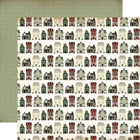Carta Bella Paper - Vintage Christmas Collection - 12 x 12 Double Sided Paper - Christmas Village