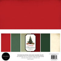 Carta Bella Paper - Vintage Christmas Collection - 12 x 12 Paper Pack - Solids
