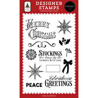Carta Bella Paper - Vintage Christmas Collection - Clear Photopolymer Stamps - Decorative Snowflakes