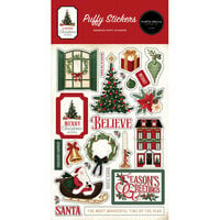 Carta Bella Paper - Vintage Christmas Collection - Puffy Stickers