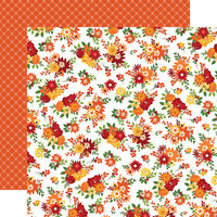 Carta Bella Paper - Welcome Autumn Collection - 12 x 12 Double Sided Paper - Fall Floral