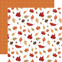 Carta Bella Paper - Welcome Fall Collection - 12 x 12 Double Sided Paper - Acorns and Leaves