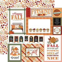 Carta Bella Paper - Welcome Fall Collection - 12 x 12 Double Sided Paper - Multi Journaling Cards