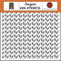 Carta Bella Paper - Welcome Fall Collection - 6 x 6 Stencils - Pair of Falling Leaves