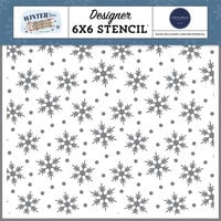 Carta Bella Paper - Wintertime Collection - Christmas - 6 x 6 Stencils - Bundle Up Snow