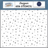 Carta Bella Paper - Wintertime Collection - Christmas - 6 x 6 Stencils - Stay Inside Blizzard