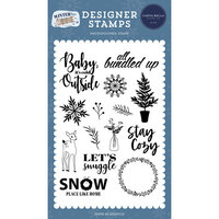 Carta Bella Paper - Wintertime Collection - Christmas - Clear Photopolymer Stamps - Let's Snuggle