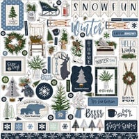Carta Bella Paper - Welcome Winter Collection - 12 x 12 Cardstock Stickers - Elements