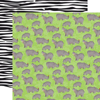 Carta Bella Paper - Zoo Adventure Collection - 12 x 12 Double Sided Paper - Hippos